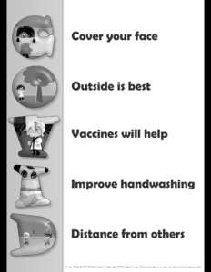 Download of COVID Health B & W Poster