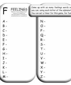 Feelings Worksheet F