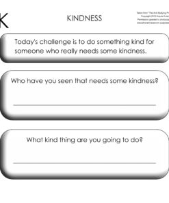 Kindness Worksheet K