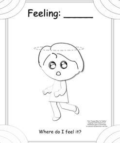 Anxiety Card Where Do I Feel It? B&W