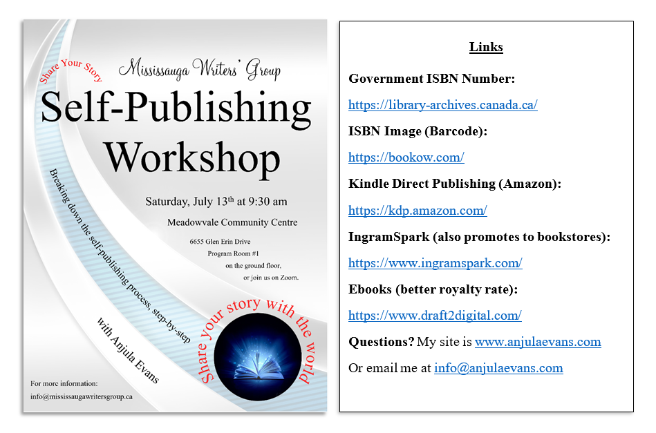 Image of first part of self-publishing workshop handout
