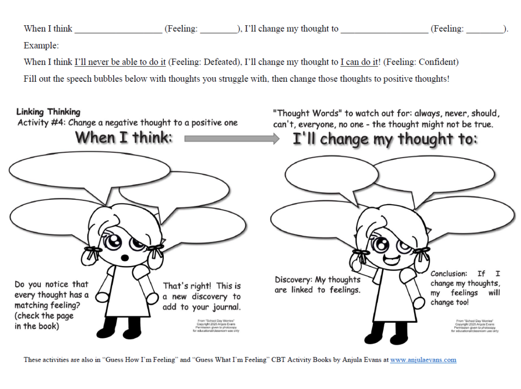 Activity Page on Thoughts